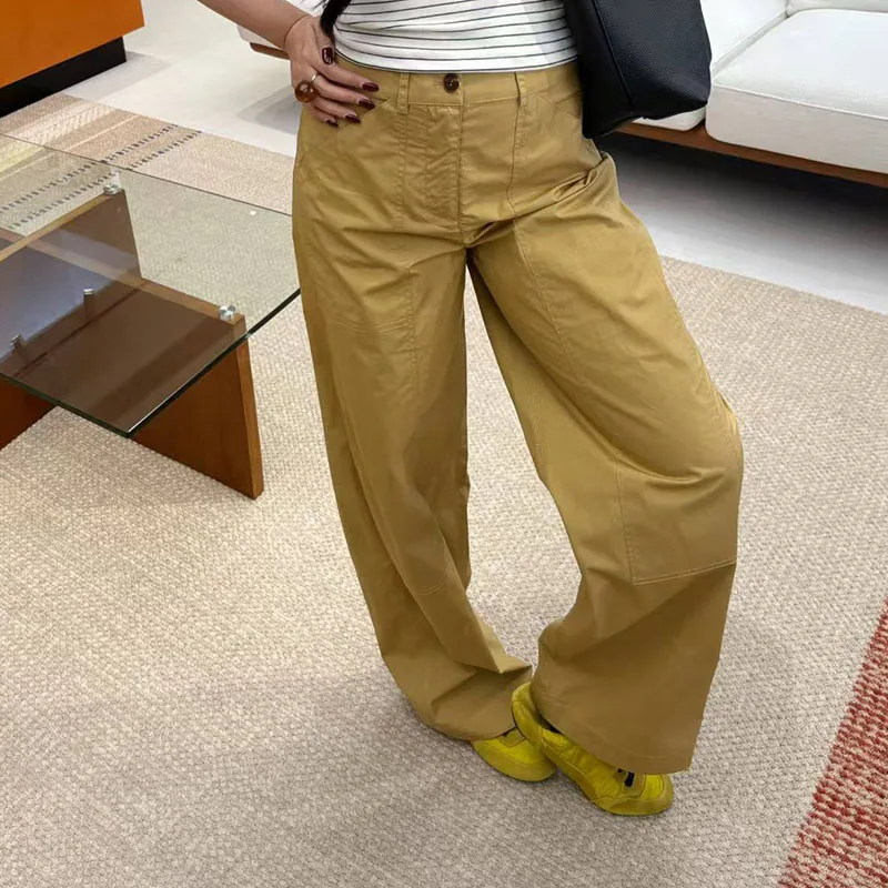 

Women's high-waisted loose wide-leg workwear style casual pants - slimming straight-leg pants with good drape - 2026 new style