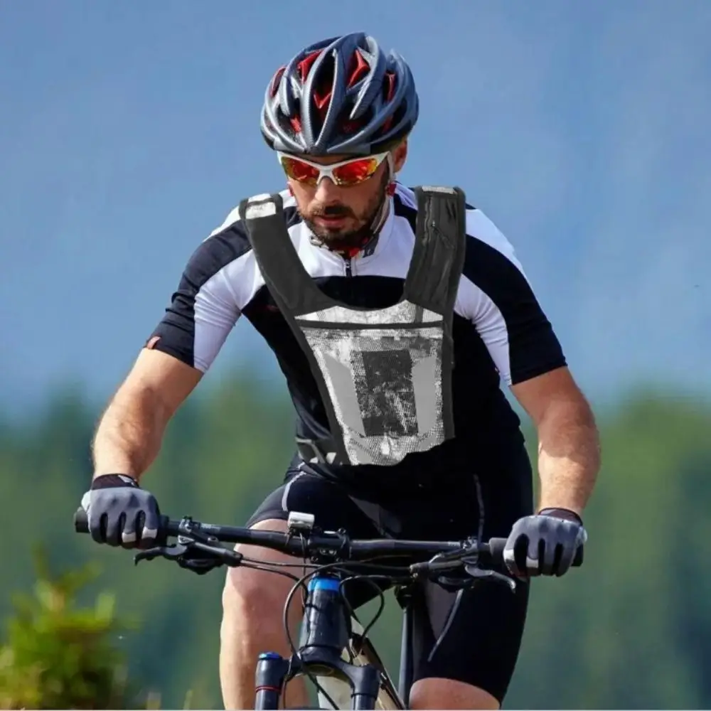 

Mesh Breathable Reflective Running Backpack Universal Fit Mobile Phone Pocket Lightweight Backpack Elastic Design Cards Bag