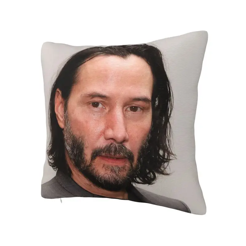 Famous Actor Keanu Reeves Modern Throw Pillow Covers Living Room Decoration Cushions for Sofa