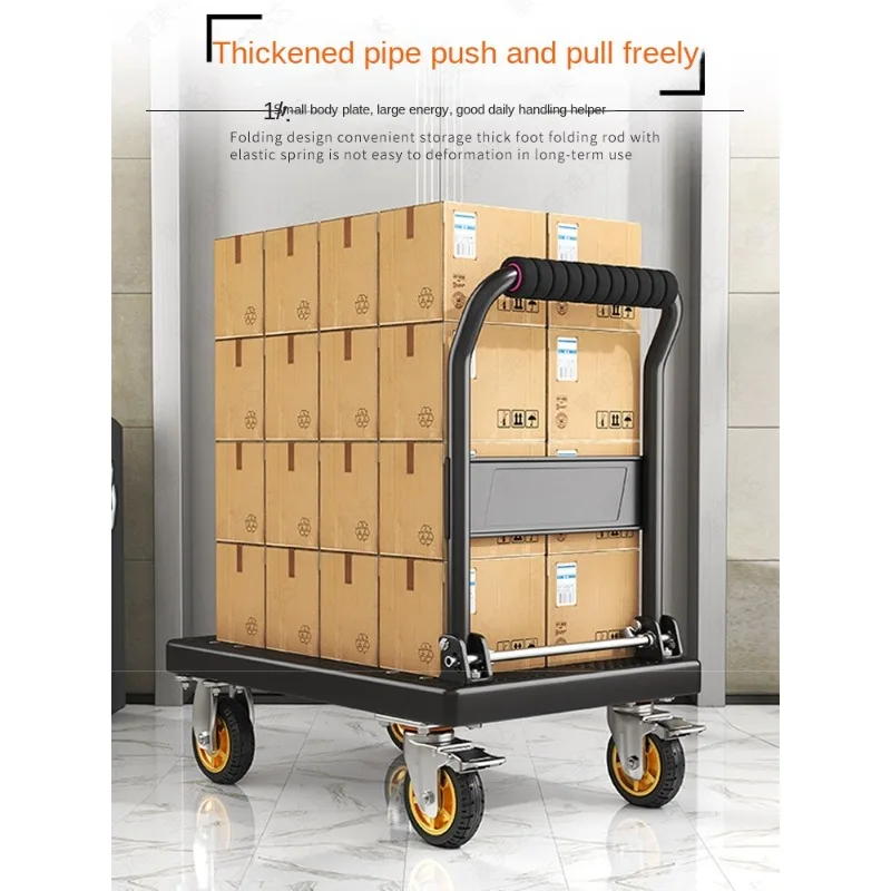 

Small carts, cargo trailers, foldable and lightweight, hand in hand with carts for transporting flatbed trucks, household expres