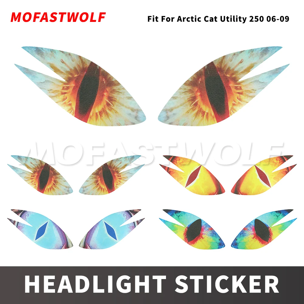 

Headlight stickers suitable for Arctic Cat 250 150 300 and 2X4 multi-purpose vehicles featuring scratch-resistant transparent