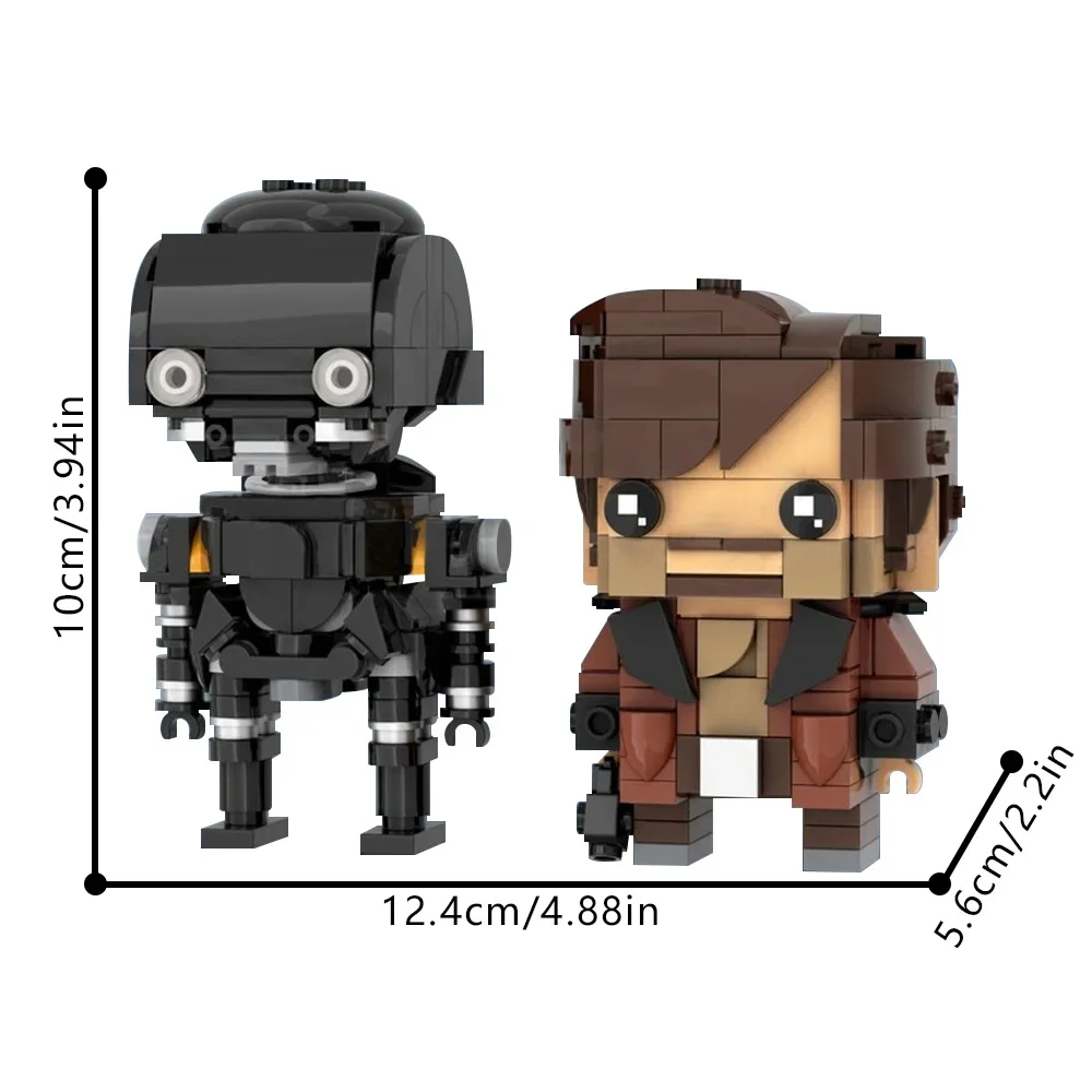 MOC-224585 카시안 안도르 & K2SO 브릭헤즈 모델 우주 전쟁 K2SO 로봇 블록 조립 장난감 선물