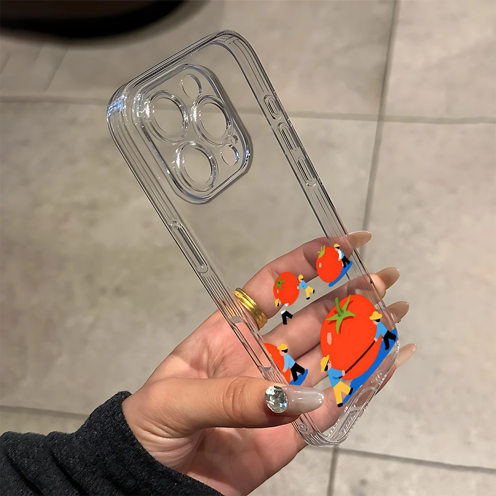 Big Tomatoes Silikon-Handyhülle für iPhone 17 16 15 14 13 12 11 Pro Xs Max Air Mini 7 8 6 6S Plus SE 2020 2022 Cover