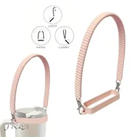 Poignée de transport pour bouteille d'eau, sangle de transport en silicone souple et durable pour la plupart des bouteilles de 8 à 40 oz, accessoires pour tasses 4