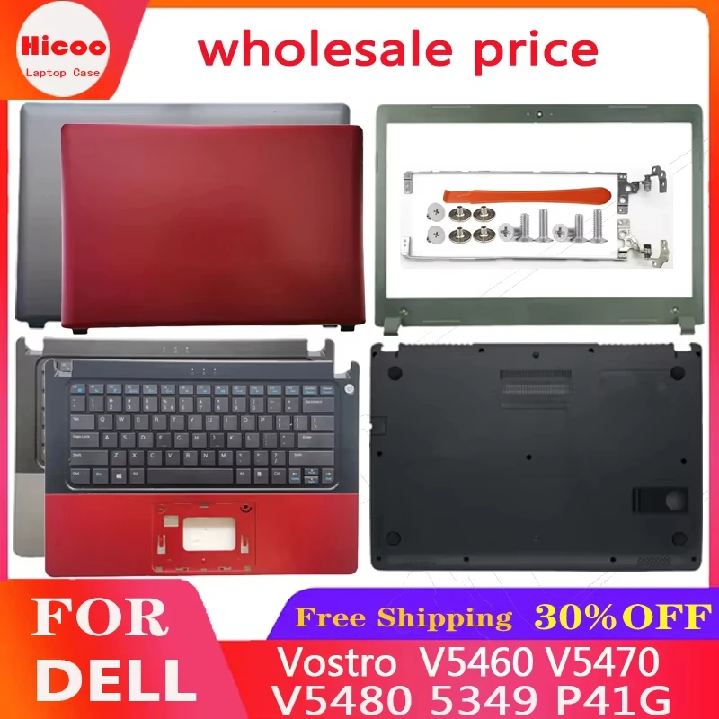 For Dell VOSTRO V5460 V5470 5460 5470 V5480 14-5439 P41G Laptop Palmrest Keyboard Fingerprint Upper Top Lower Bottom Case