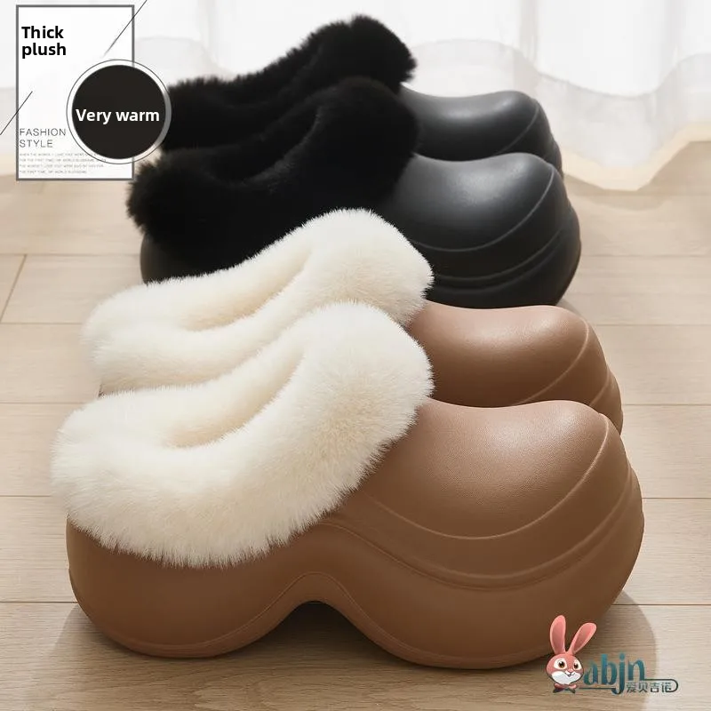 

Женские зимние тапочки Thi Bot из хлопка с подкладкой из ЭВА, водонепроницаемые, теплые, на флисовой подкладке, с защитой от скольжения, с закрытой пяткой, плюшевые, хлопковые.