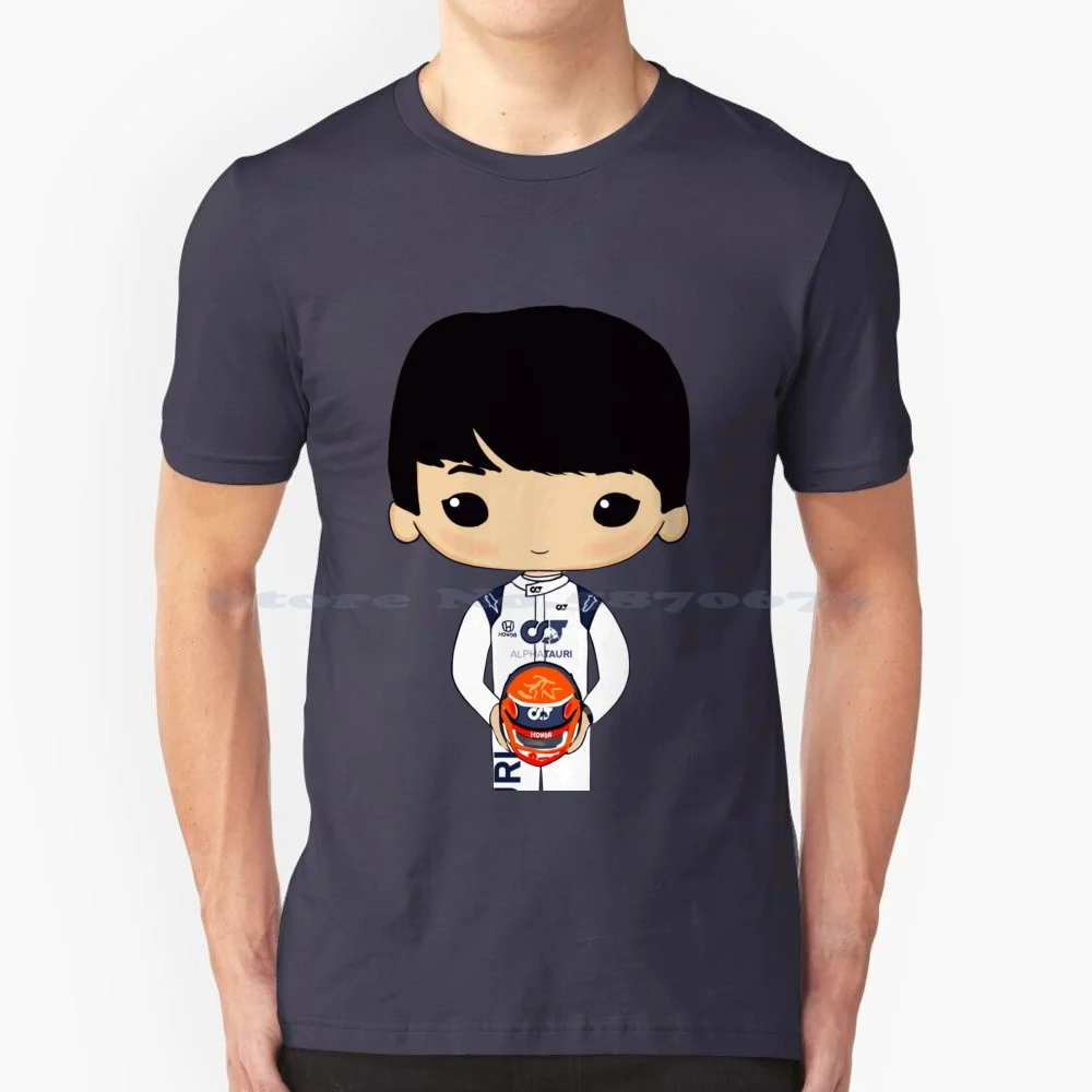 Yuki Tsunoda T Shirt 100% Cotton Tee Yuki Tsunoda Chibi Motorsport Japan