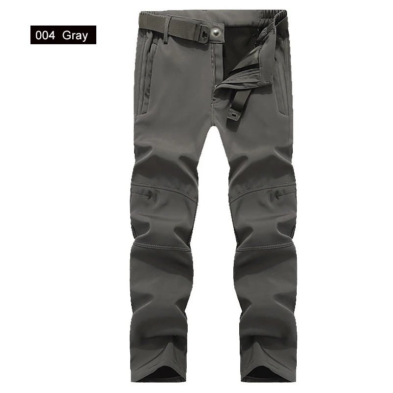 TRVLWEGO Pantalones de invierno para hombre, para acampar, senderismo, viajes, delgados, de forro polar cálido, resistentes al viento, para esquí al aire libre, trekking