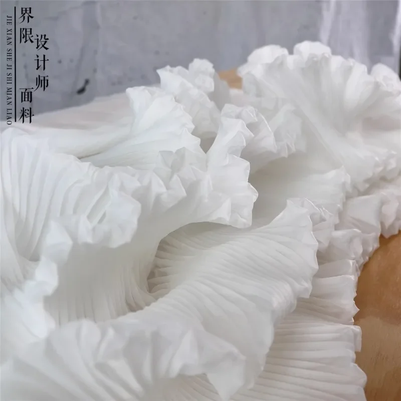 Organza Organ Pleated Fabric for Dress Clothing Graduation Design Handmade Diy Sewing Material Cloth Wholesale