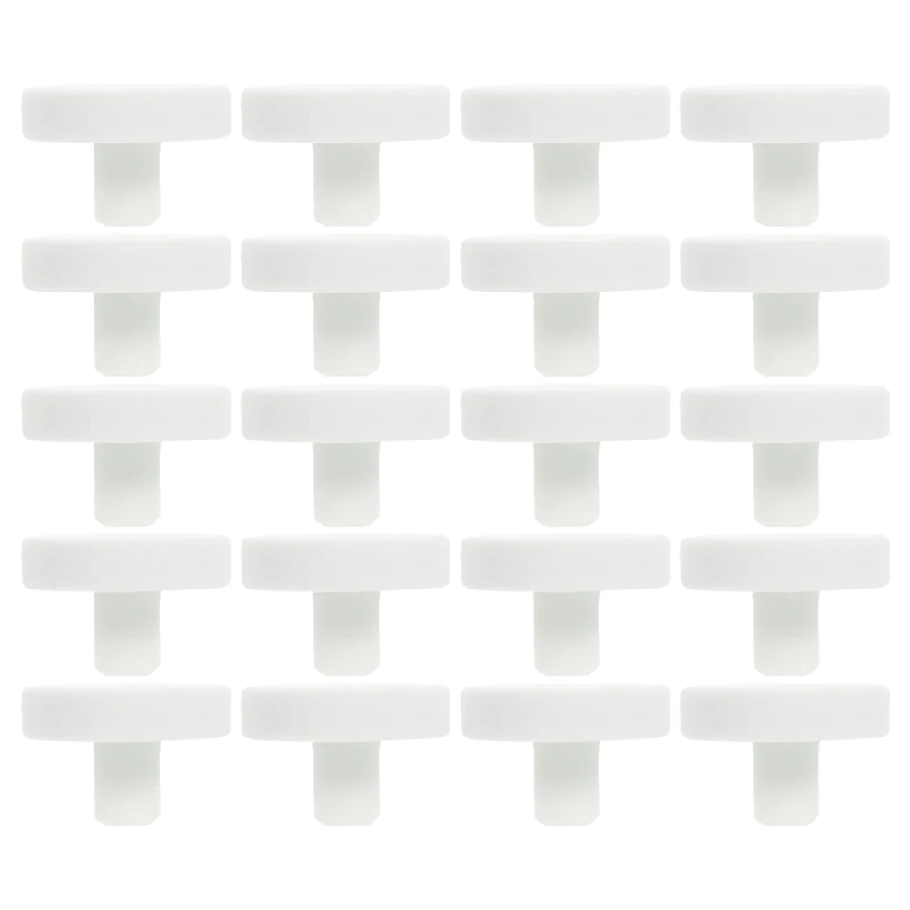 

20 Pcs Coral Pedestal Fish Tank Decoration Aquarium Cave Outdoor Decorations White Nano Ceramics Base Substrate for