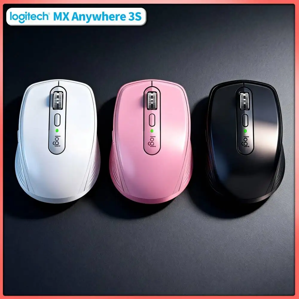 Premium MX Anywhere 3S - 8000 DPI, Hyper-Scroll Wheel, Anti-Slip Grip, Perfect for Cross-City Book Expo Office Use Case