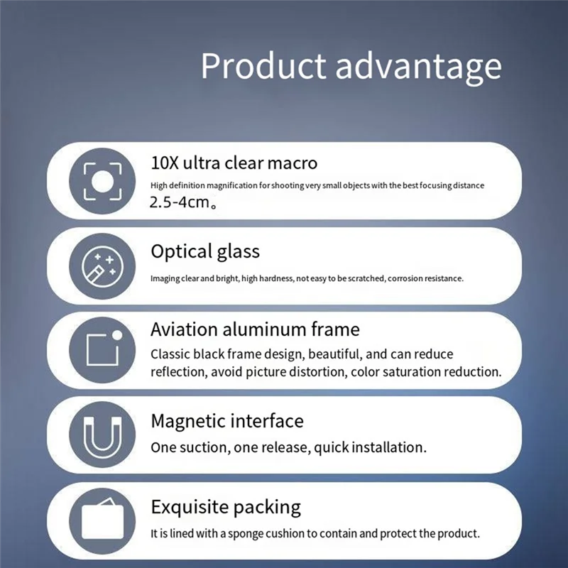 SQPP-DJI Osmo Pocket 3 매크로 렌즈 팬 틸트 카메라 핸드 헬드 범용 조인트 매크로 필터 액세서리