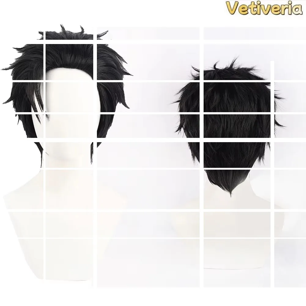 

Halloween Hiromi Higuruma Wig Anime Hair Headwear Carnival Props Men Outfits Party Props Cosplay Costume Accessories for Adult