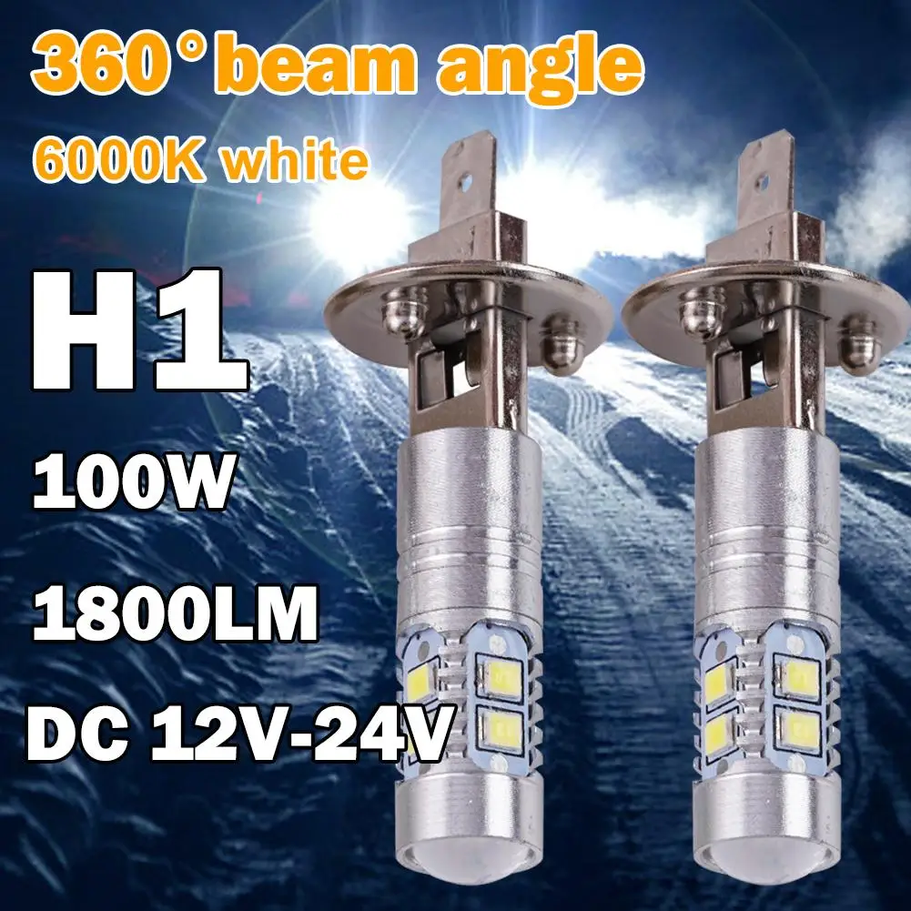 360°beam Angle H1 LED Headlamp Beam Bulbs Truck Fog Auto Light SUV Headlamp Waterproof High Temperature Resist Car Accessories