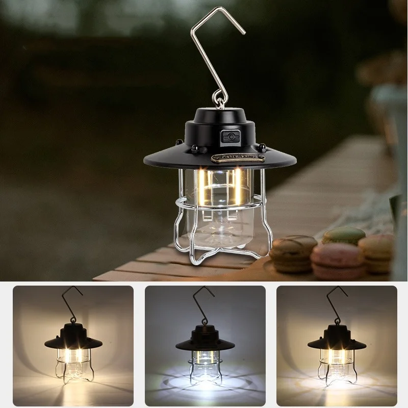 

New Outdoor CampingLight Waterproof Multi-functional Lighting Camping Lights Portable Camp Lighting Retro Horse Light