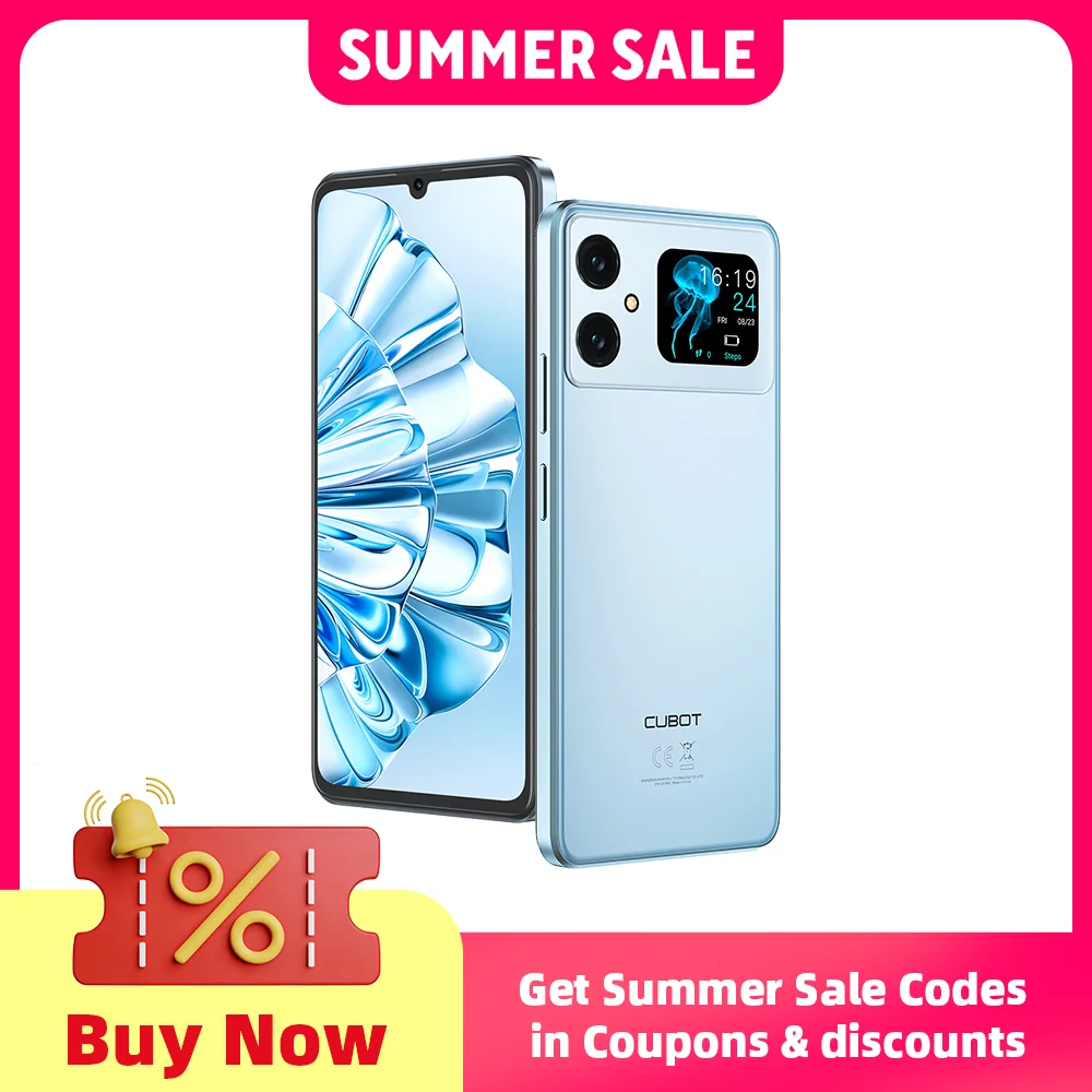 Cubot A20, Smartphone Android 14, 12GB (4GB+8GB Extend) RAM+128GB ROM, 90Hz 6.745-inch HD+ Display, 5100mAh, 48MP Camera,Face ID
