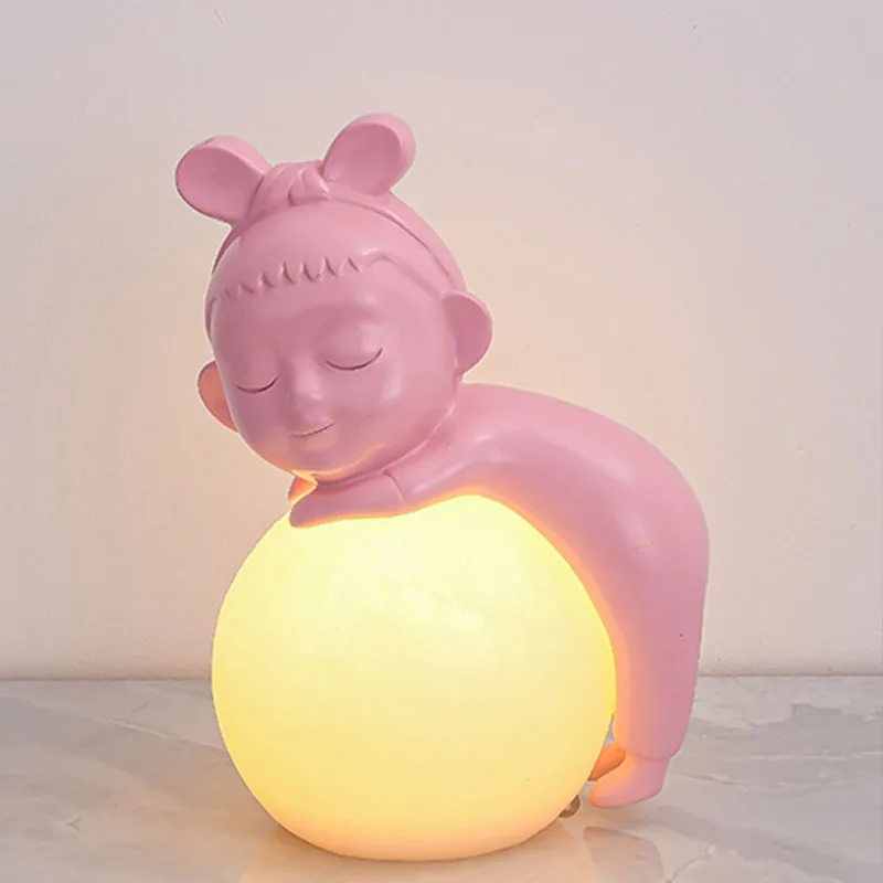 

living room round ball table lamp abstract humanoid art sculpture hotel exhibition hall creative decoration ornament craft