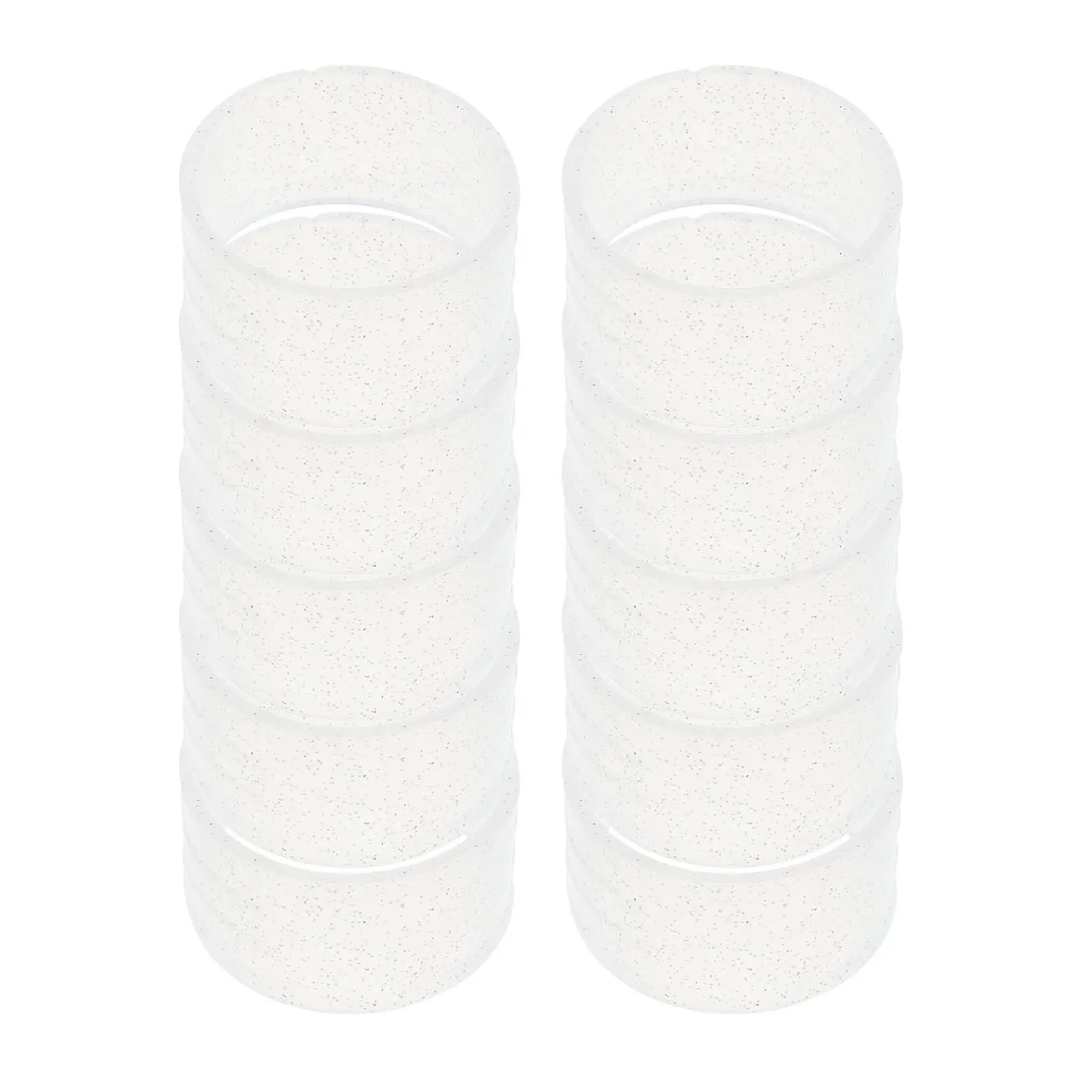 

10Pcs Silicone Tennis Racket Rings Sparkling Style Sweat Absorption Non Skid Secure Fit Vibration Dampener Tennis Supplies