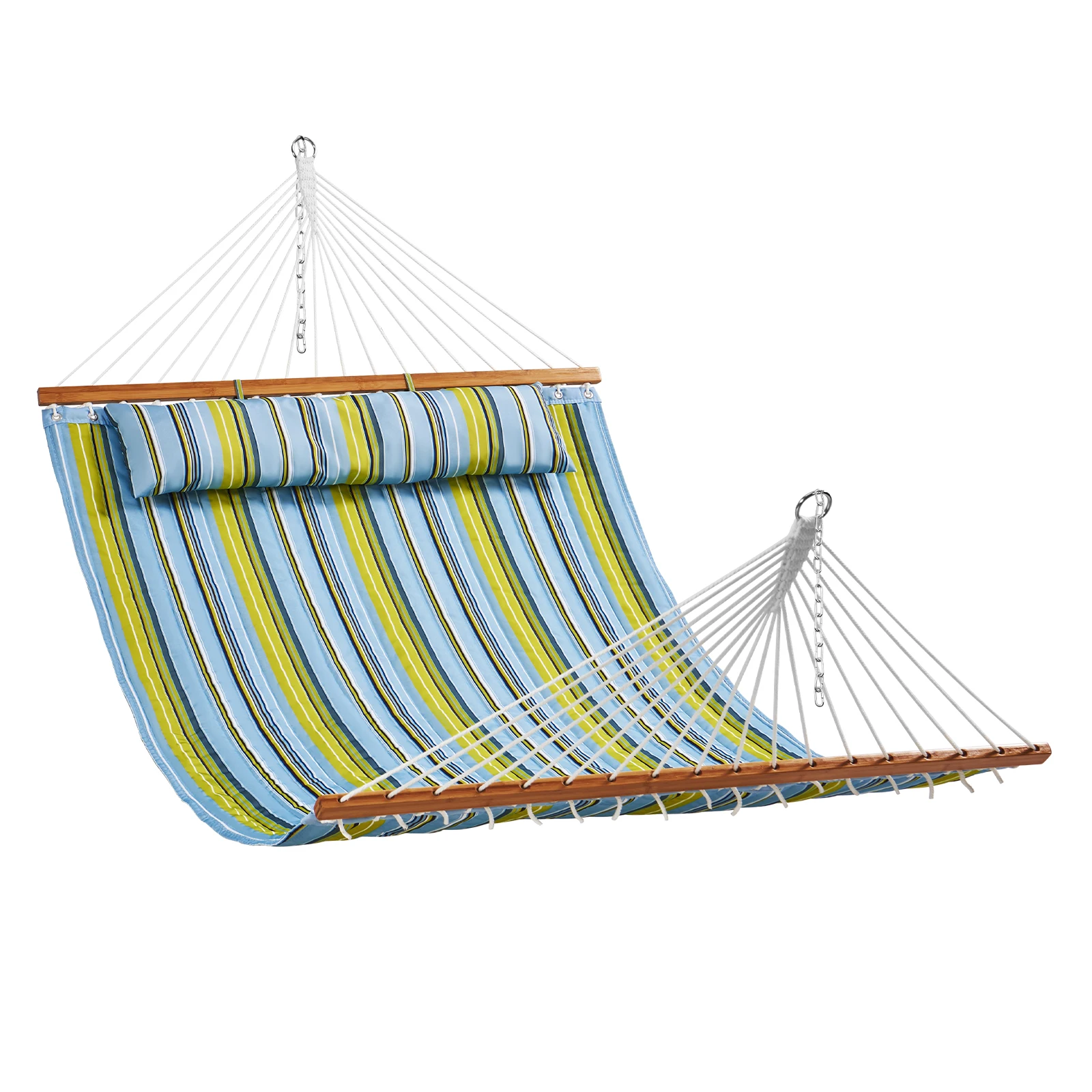 VEVOR Double Quilted Fabric Hammock 12 FT 480 lbs Double Hammock  2 Person Quilted Hammock  for Camping Outdoor Patio Yard Beach