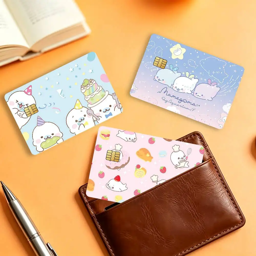 Cute Cartoon M-Mamegoma Matte Card Stickers For Credit Cards Debit Cards And Transit Cards 4Pcs