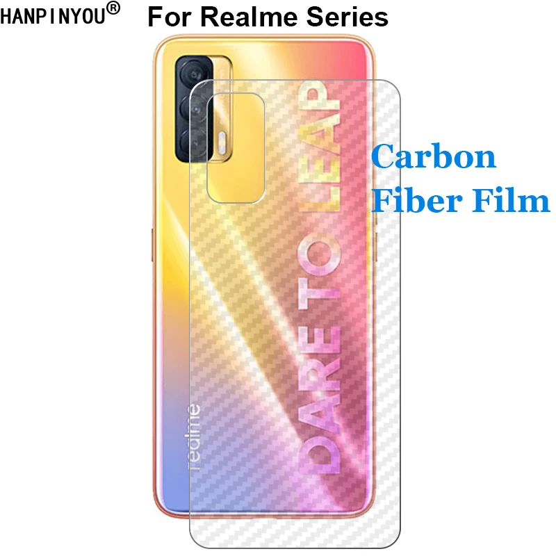

For Realme V11 V15 XT X2 X50 X2 C3 C3s 2020 C2 5 5s Pro X Lite 5G 3D Anti-fingerprint Carbon Fiber Back Film Screen Protector