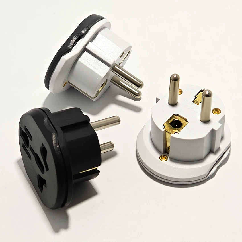 

Pure copper Adapter Converter Universal Socket Wall Socket AC 16A 250V AU US UK CN To European Travel Conversion Plug