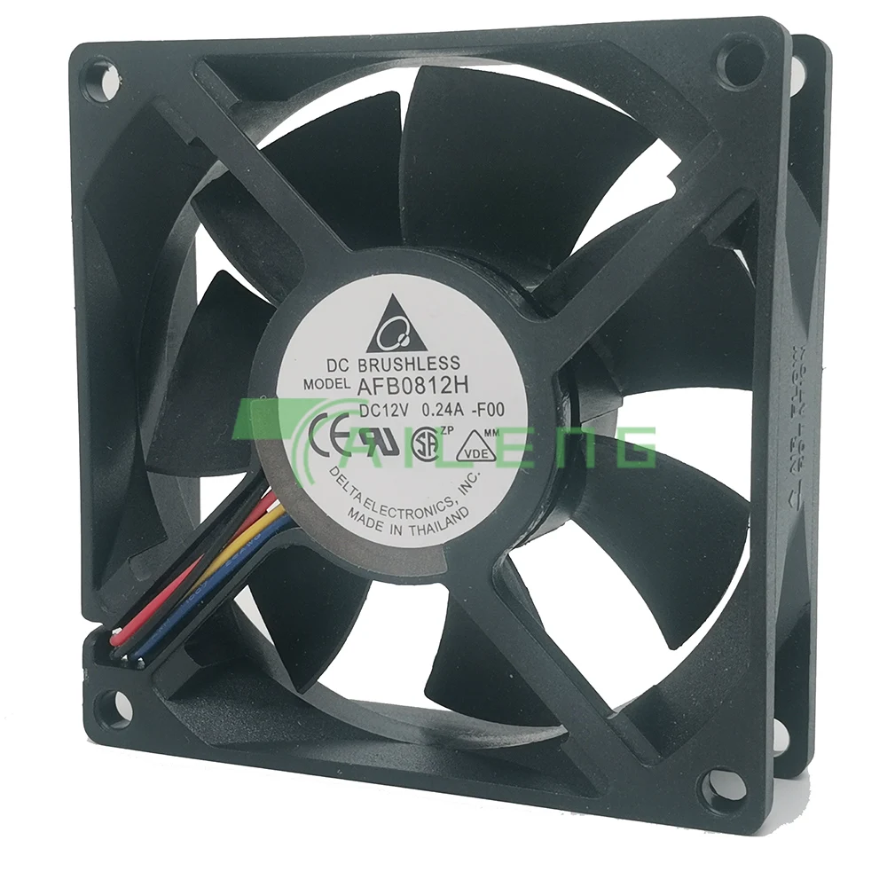 

for Delta AFB0812H 8cm 80mm 8025 12V 0.24A 2wire double ball bearing cooling fan pwm 80*80*25mm