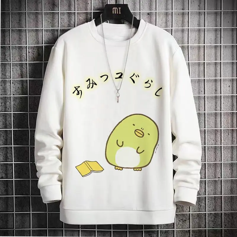 

Anime Game Corner Creature Crewneck Sweatshirt White Panda Cat Penguin Cartoon Cute Youth Fleece Winter Clothes