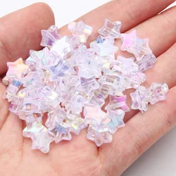 50pcs 11mm Mixed AB Charm Star Acrylic Beads Pentagram Loose Spacer Beads For Jewelry Making Diy Needlework Bracelet Accessories