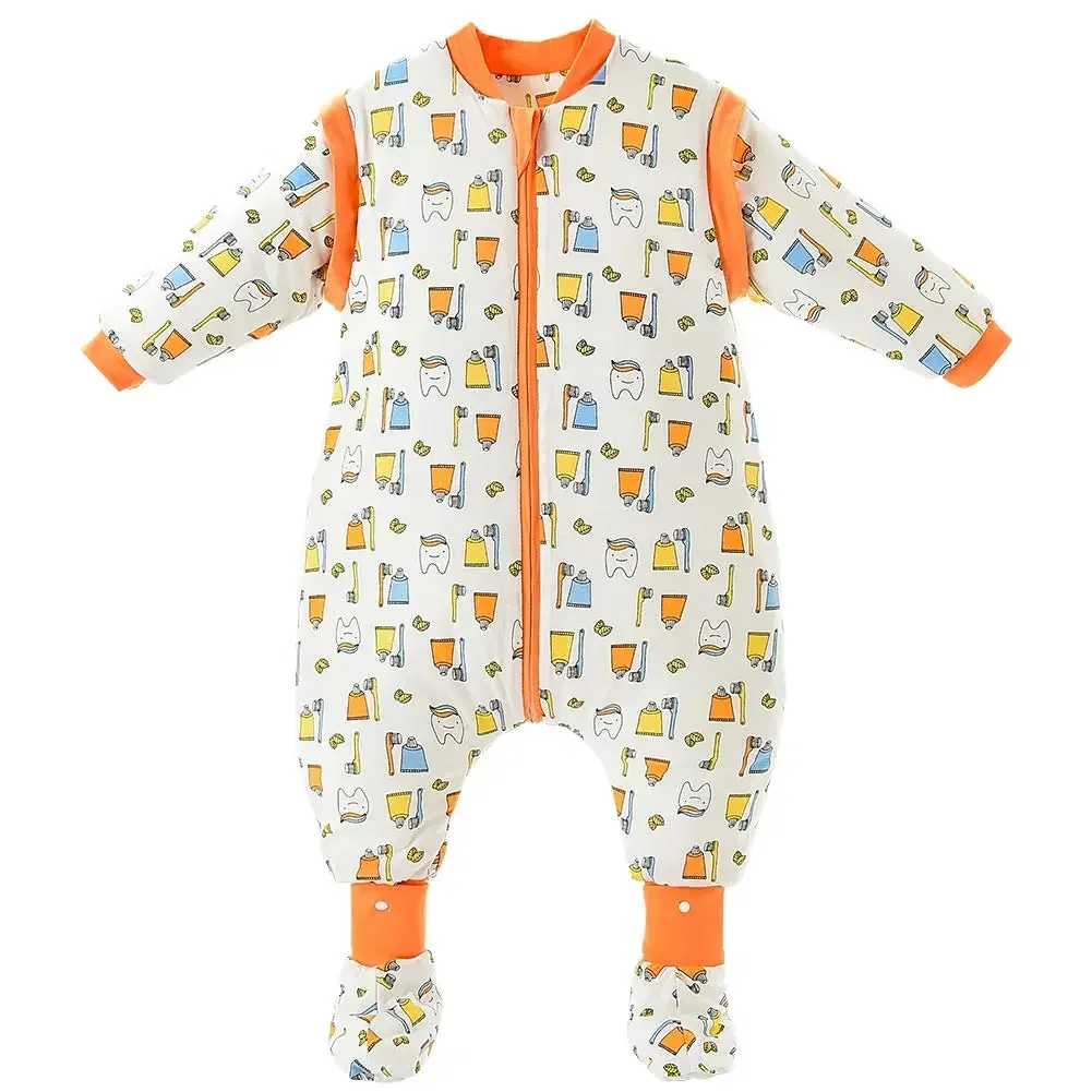 2.5/3.5 Tog Baby Slaapzak Met Been Dik Warm Afneembaar Lange Mouw Slaapzak Voor Peuter Jongen Meisje Kleding Beddengoed Deken