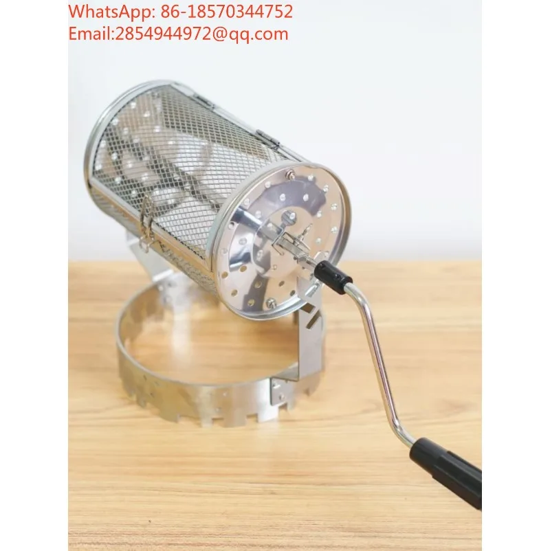 Manual Coffee Bean Roaster Hand Crank Coffee Roasting Machine Home Use Green Coffee Bean Roast Hand Net