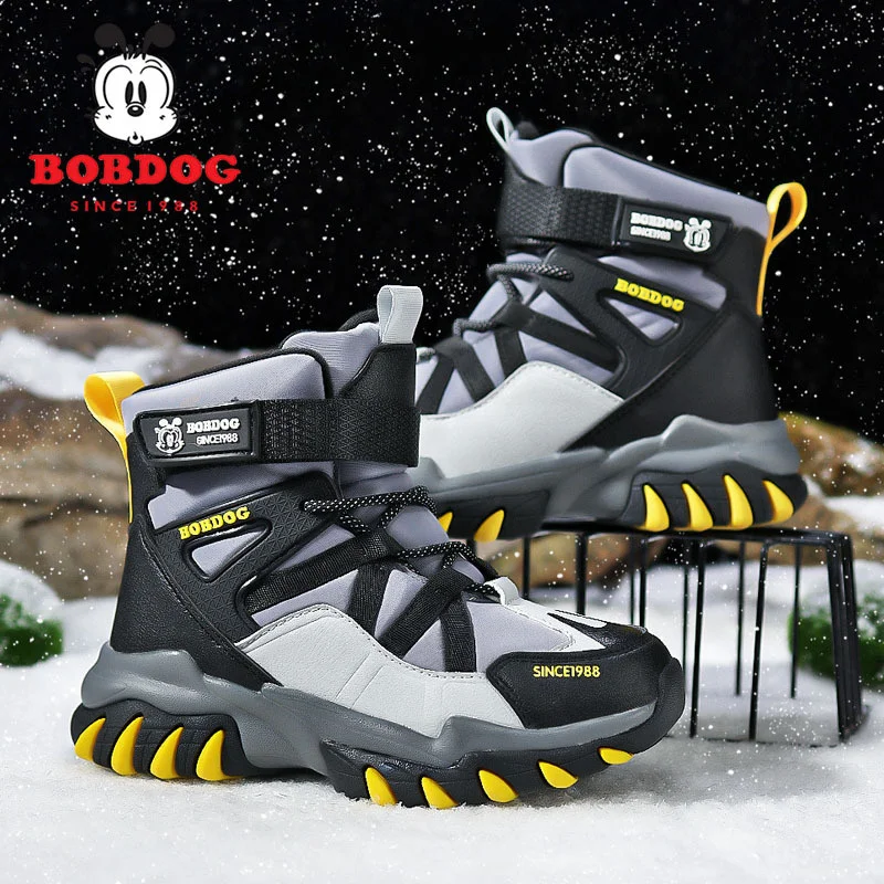 Winter Cold Resistance Boys Girls Snow Boots Outdoor Sports Casual Children Hiking Velvet Thickened Anti-slip Cotton Boots