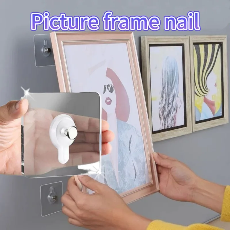 Selbstklebende Wandschrauben zum Aufhängen von Nägeln, selbstklebend, ohne Bohren, Wandhaken für Fotorahmen, Wände, Bilder, Poster, DIY-Dekorationszubehör
