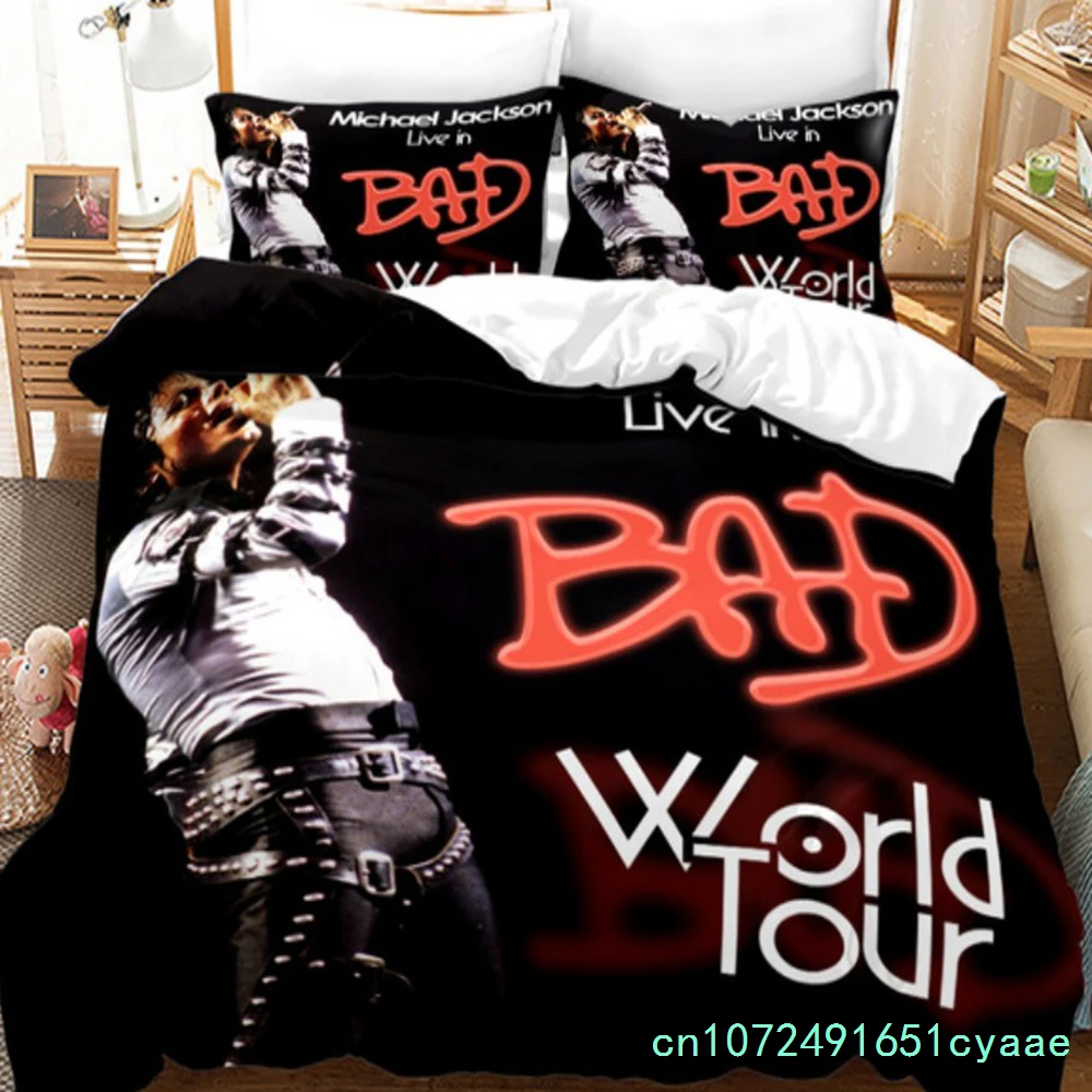 Michael Jackson Bedding Set Single Twin Full King Size Musical Genius Bed Linen Adults Teens Bedroom 200x200cm Duvet Cover Set
