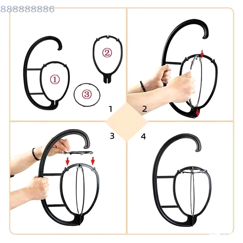 Portable Wig Hanger for Multiple Wigs and Hats