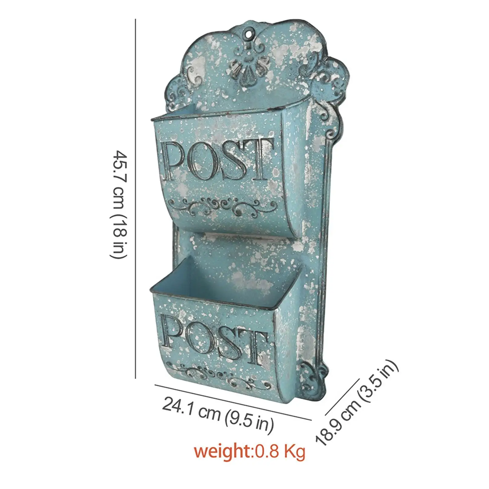 

Wall Mount Mailbox Wall Hanging Mail Box Retro Design Opinion Box Newspaper Holder Box Drop Box for Home Office Garden Decor