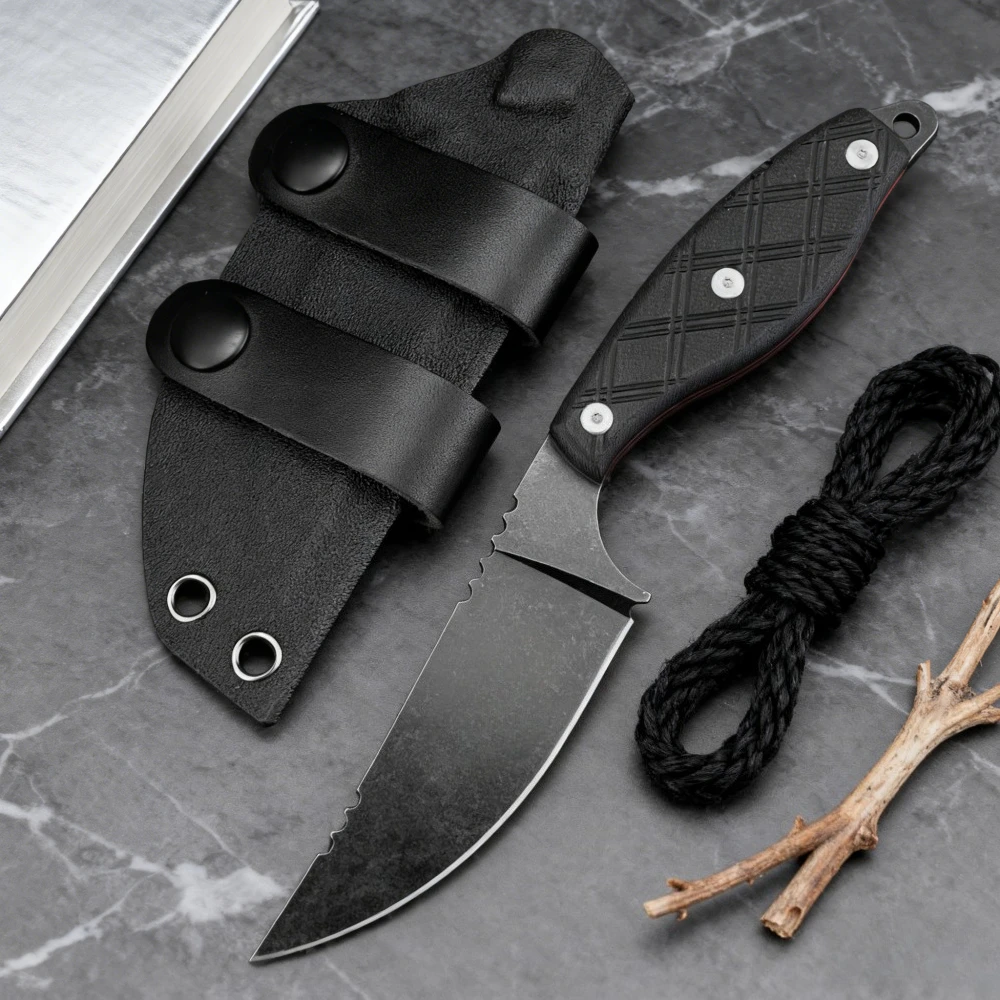 

High-quality Outdoor Tactical Straight Knife EDC Multi-fuctional Jungle Camping Fishing Tool Fighting Self-defense Survival Tool