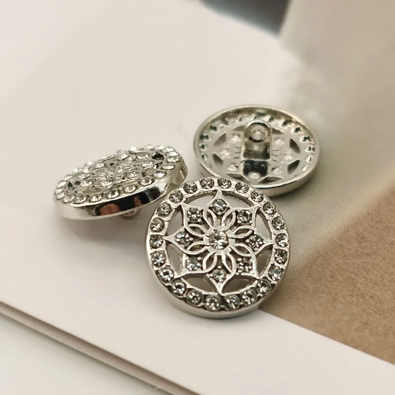 Metall knöpfe für Bekleidungs designer hand gefertigte Luxus kleidung Näh zubehör Perle Strass dekorieren DIY Bastel bedarf – Detail 8