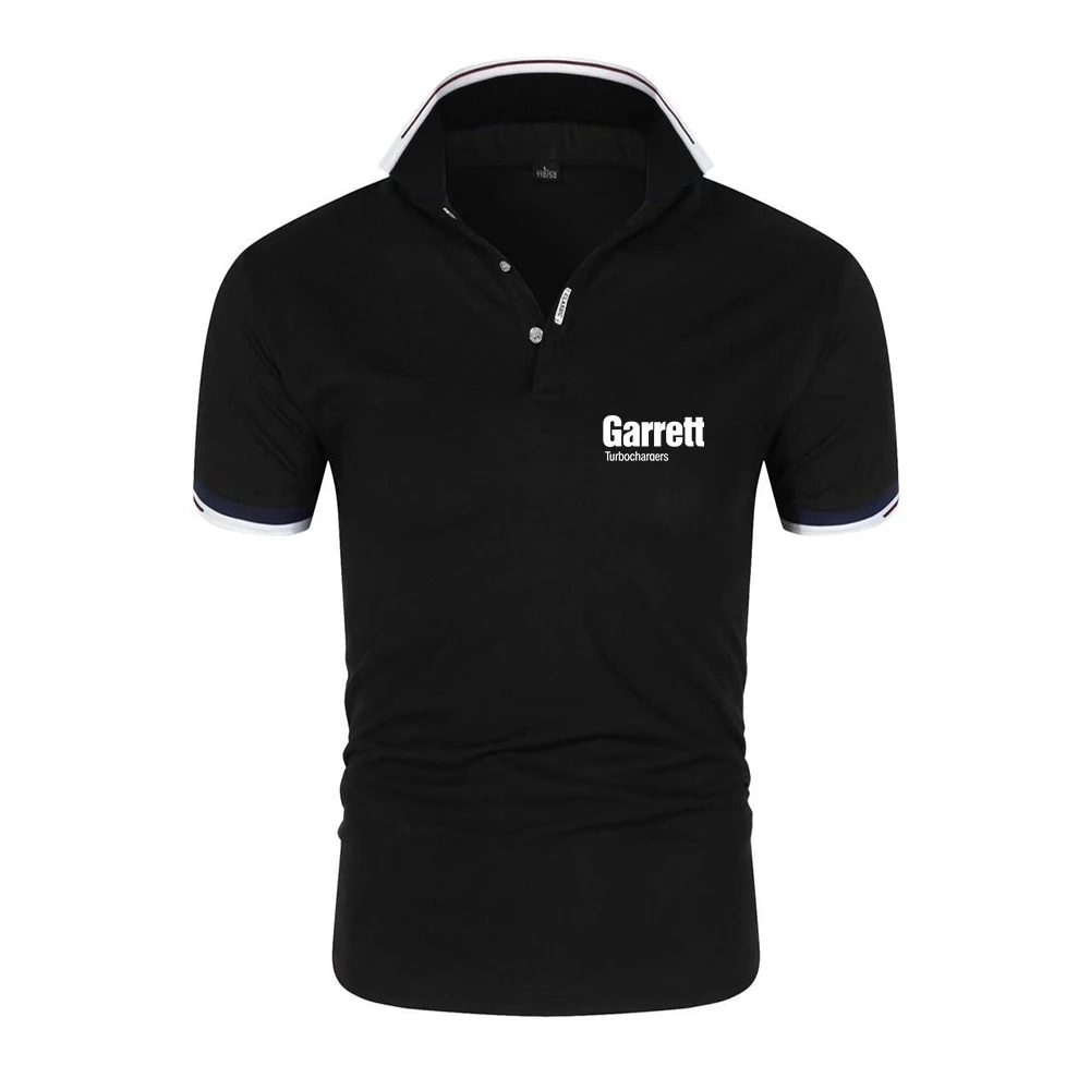 2026 Garrett Turbochargers Logo Print Casual Round-Neck Men's Polo Shirt Short-Sleeve T-Shirt Breathable Sweatshirt Top