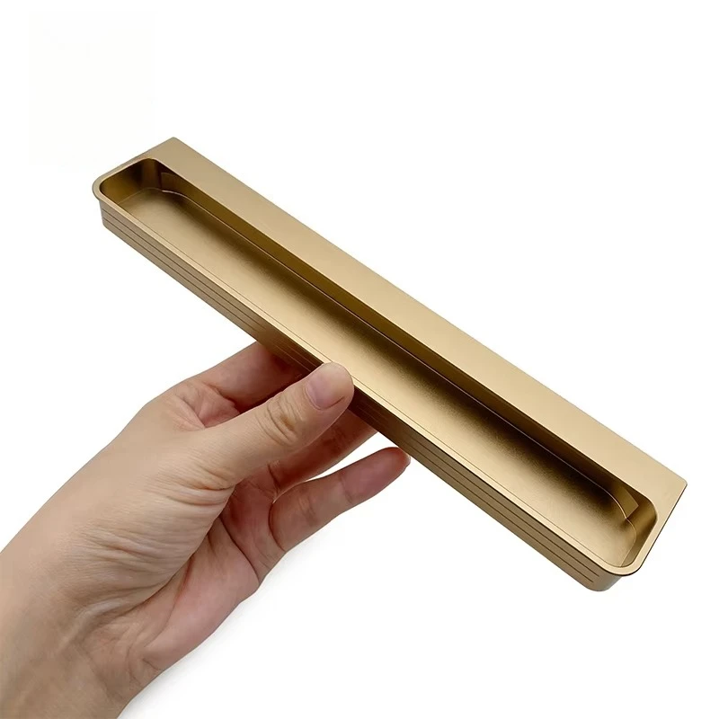 Tiradores ocultos largos de estilo moderno, perfil de aluminio, armario de cocina, muebles, armario para hoteles, armarios económicamente