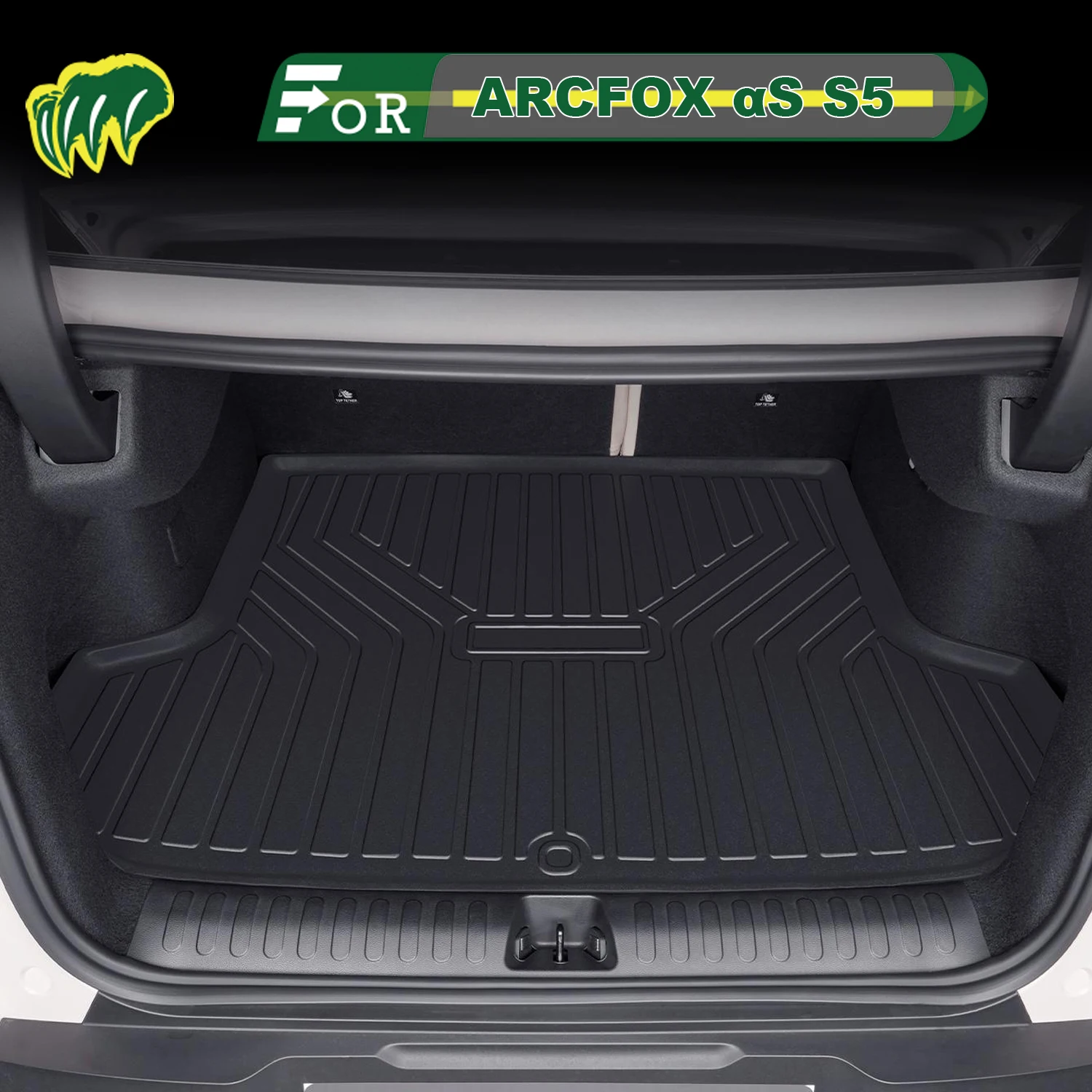 

Для ARCFOX αS S5 2024-2025 TPE индивидуальный коврик для багажника автомобиля всесезонный коврик для багажника 3D-образный коврик для багажника Защитный коврик для багажника