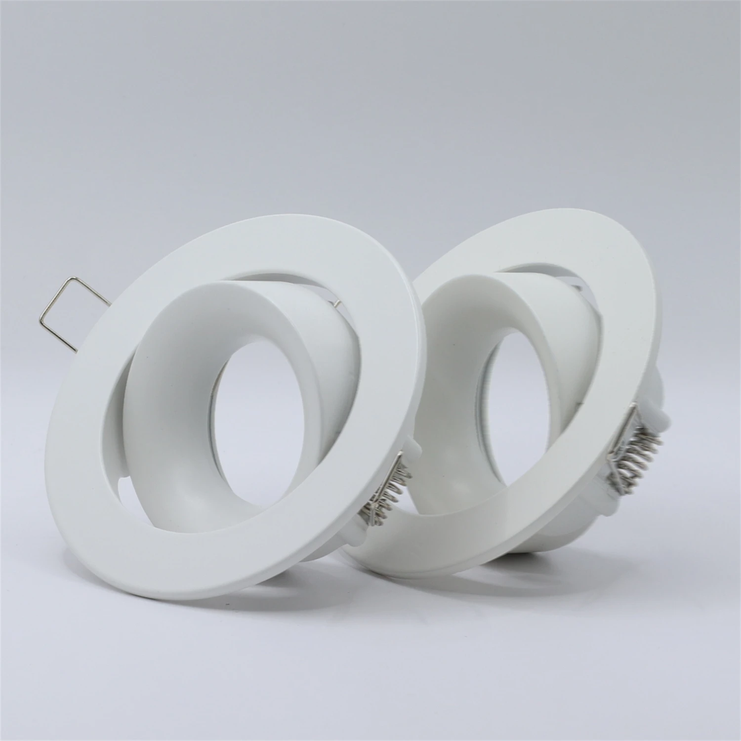 Recessed Ceiling Frames GU10 MR16 GU5,3 Embedded Spotlight Round White Glossy Fixture Frame Cut Hole 3.35-3.54 Inch