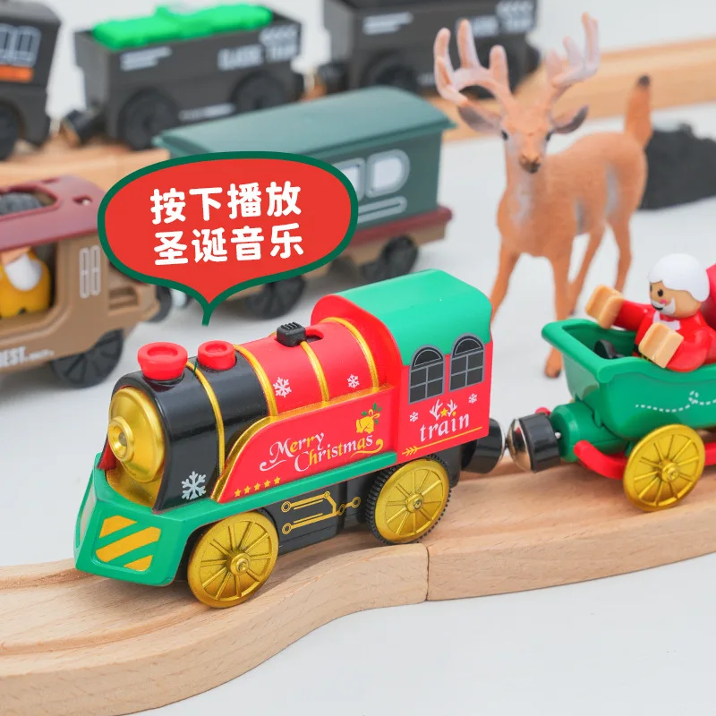 

Детский электрический магнитный маленький поезд, локомотив, транспортный автомобиль для животных, подходит для деревянной дорожки, детская игрушка в подарок WB1
