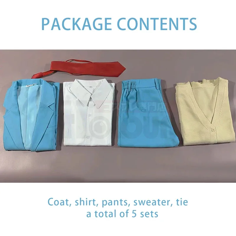 HOLOUN Skip and Loafer Anime Shima Sousukee Costume Cosplay Uniforme scolastica Abito blu Camicia Pantaloni Maglione Cravatta Regalo da indossare ogni giorno