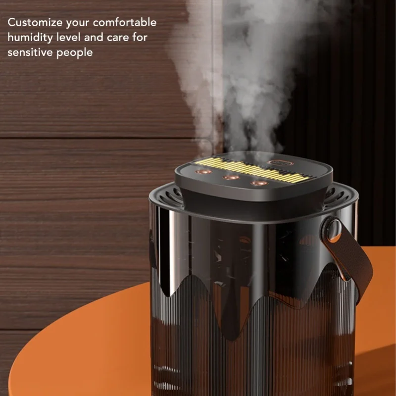 3L Air Humidifier USB Rechargeable 3 Mist Outlets Quiet Portable Desktop Humidifier Aromatherapy Diffuser With Lights