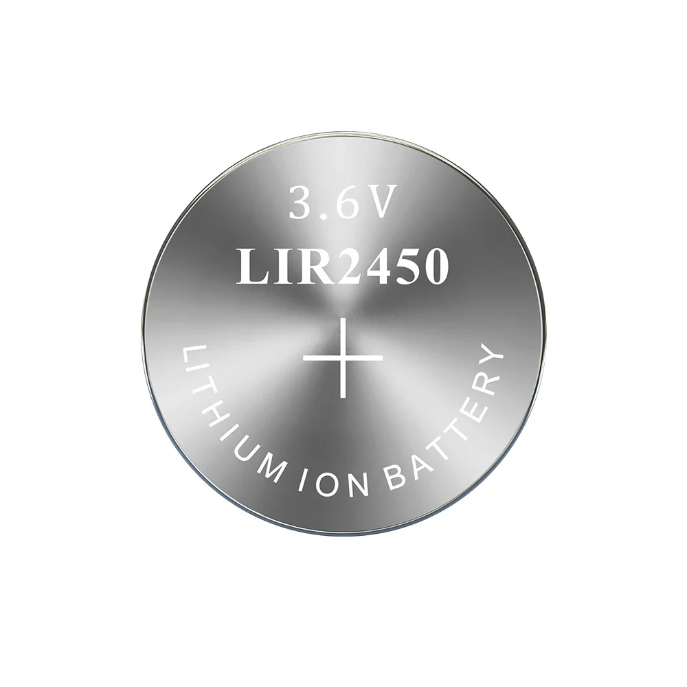 LIR2450 بطاريات 2450 قابلة للشحن 3.6 فولت قدرة عالية 120 مللي أمبير بطارية ليثيوم عملة زر استبدال CR2450