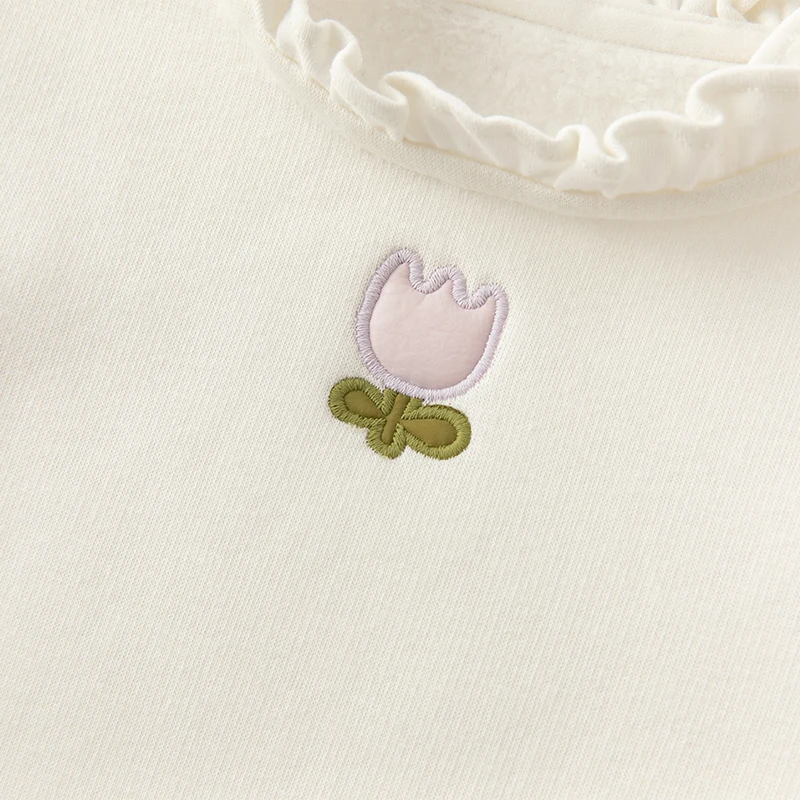 ديف بيلا طفلة طويلة الأكمام المخملية البلوز الاطفال الخريف الشتاء الدافئة محبوك القمم الأطفال في الهواء الطلق تي شيرت DB4238144