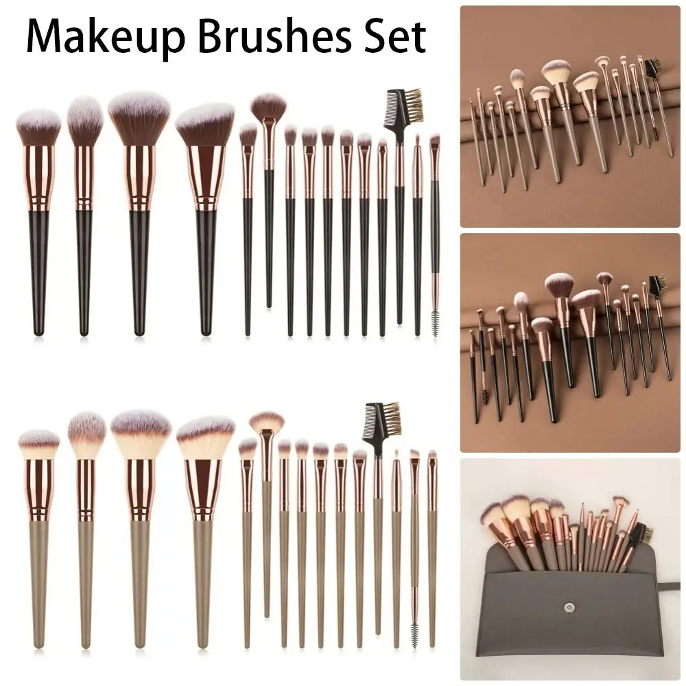 7/15Pcs Concealer Kabuki Makeup Brushes Set Highlighter Soft Powder Blending Brush Synthetic Hair Fluffy