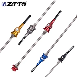 ZTTO Bicycle MTB Road Bike Eccentric QR Titanium Alloy Skewers Ultralight 9mm 5mm Quick Release 100 135 Hub Lightweight Axle