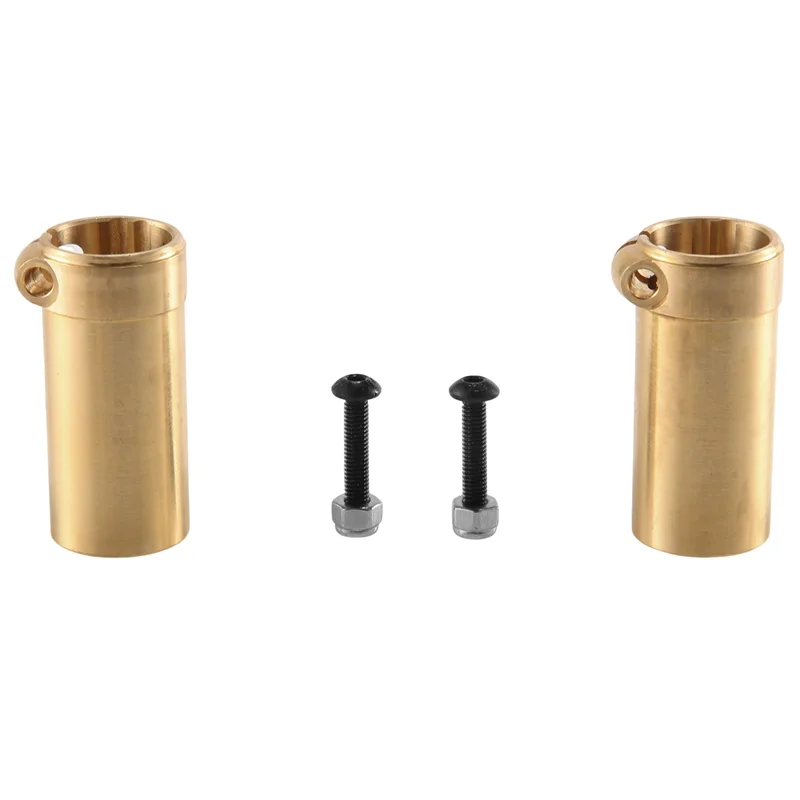 2Pcs Brass Heavy Duty Rear Axle Hub Carrier Adapter Lockou for Axial SCX10 II 90046 90047 1/10 RC Crawler Car Parts